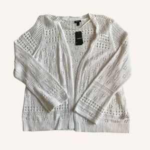 TORRID SIZE 2 cardigan sweater, ivory cream NWT cotton blend